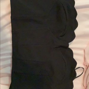Bustier black crop top